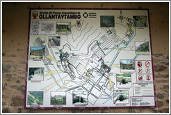 Map, Ollantaytambo Fortress.
