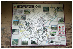 Map, Ollantaytambo Fortress.