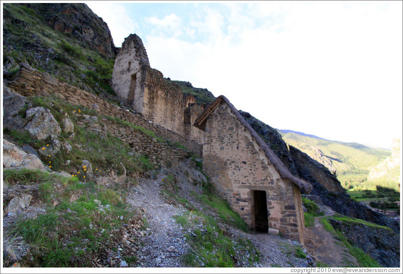 Qolqas (storehouses), Ollantaytambo Fortress.