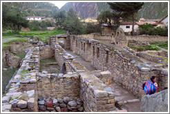 Woman carrying a baby, Ollantaytambo Fortress.