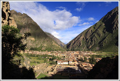 View of Ollantaytambo from Ollantaytambo Fortress.
