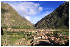 View of Ollantaytambo from Ollantaytambo Fortress.