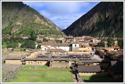 View of Ollantaytambo from Ollantaytambo Fortress.