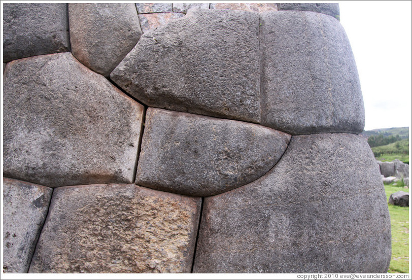 Stones cut to fit perfectly together, Sacsayhuam?ruins.