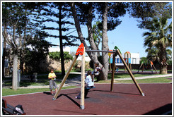 Playground, built within the ruins of the walls of the old castle.