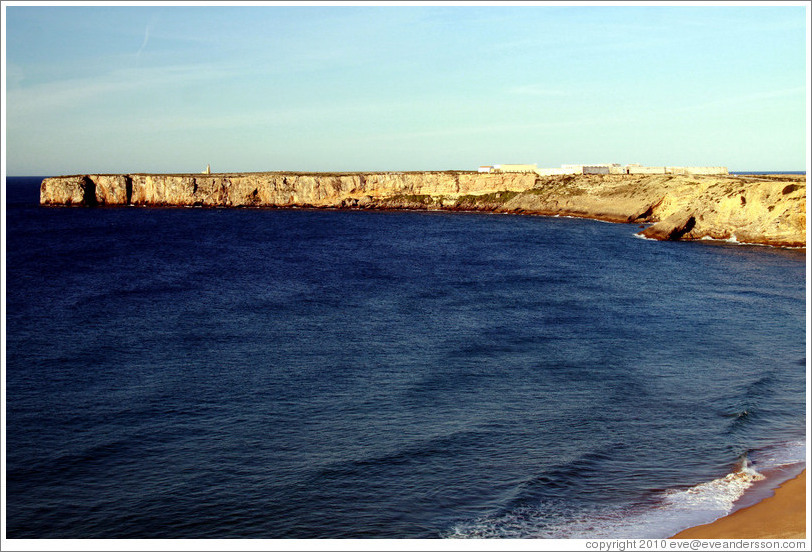 Cliff on which the Fortaleza de Sagres (Sagres Fortress) sits.