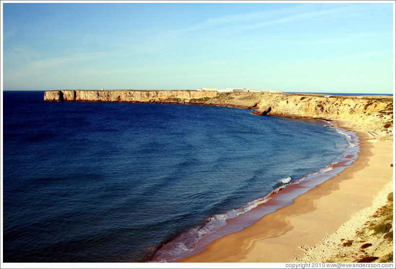 Cliff on which the Fortaleza de Sagres (Sagres Fortress) sits.