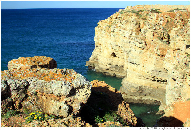 Cliffs, coast near Sagres.