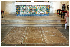 Tiles, Nossa Senhora da Gra?(Our Lady of Grace) church, within the Fortaleza de Sagres (Sagres Fortress).