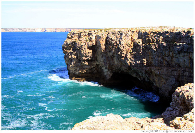 Cliff on which the Fortaleza de Sagres (Sagres Fortress) sits.