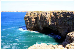 Cliff on which the Fortaleza de Sagres (Sagres Fortress) sits.
