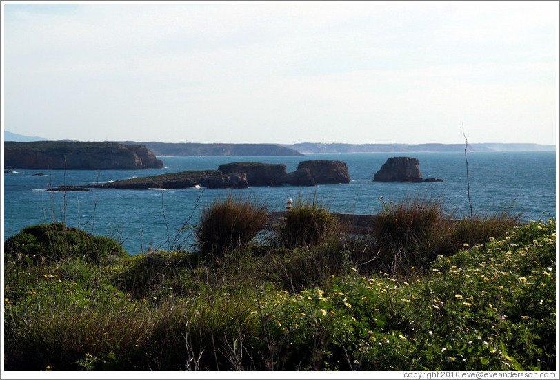 Small islands off the coast near Sagres.