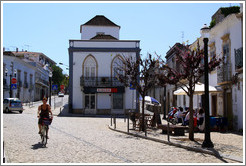 Woman on bicycle, Rua da Liberdade.