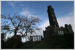 National Monument and Nelson Monument.  Calton Hill.