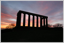 National Monument at sunrise.  Calton Hill.