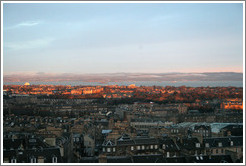 View to the north from Calton Hill at dawn.