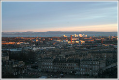 View to the north from Calton Hill at dawn.