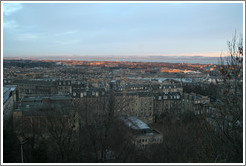 View to the north from Calton Hill at dawn.