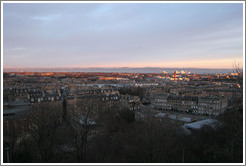 View to the north from Calton Hill at dawn.