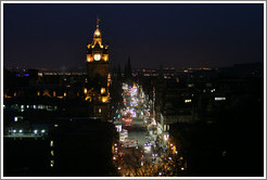 View to the west from Calton Hill at night.