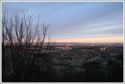 View to the north from Calton Hill at dawn.