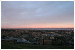 View to the north from Calton Hill at dawn.