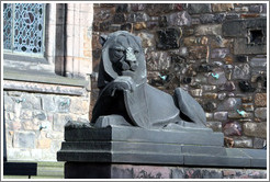 Lion statue.  Edinburgh Castle.