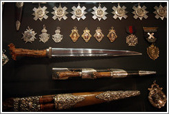 Medals and knives.  Edinburgh Castle.