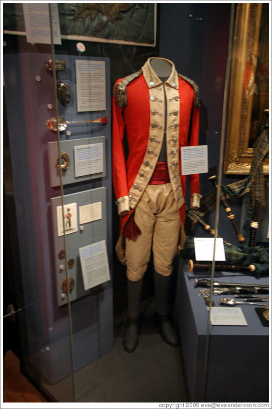 Military uniform.  Edinburgh Castle.