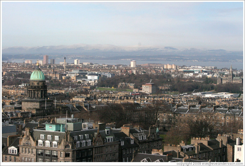 View to the southwest.  Edinburgh Castle.