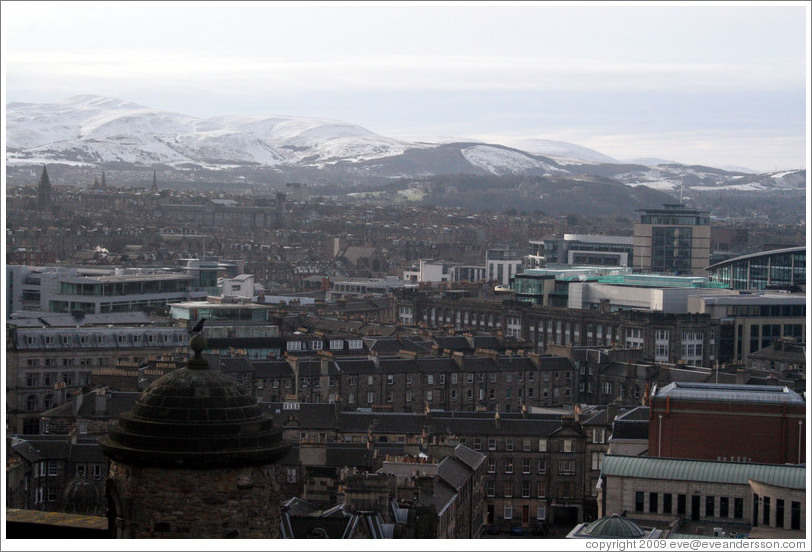 View to the south.  Edinburgh Castle.