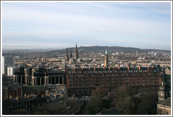 View to the west.  Edinburgh Castle.