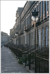 Heriot Row, approaching dusk.  New Town.