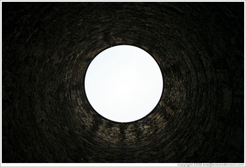 Inside the mausoleum of David Hume.  Old Calton Cemetery.