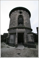 The mausoleum of David Hume.  Old Calton Cemetery.