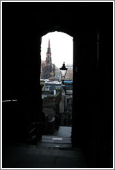 Advocate's Close, with Scott Monument in the background.  Old Town.