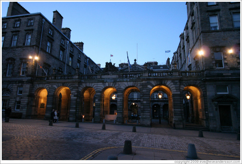 City Chambers at dusk.  High Street.  Old Town.