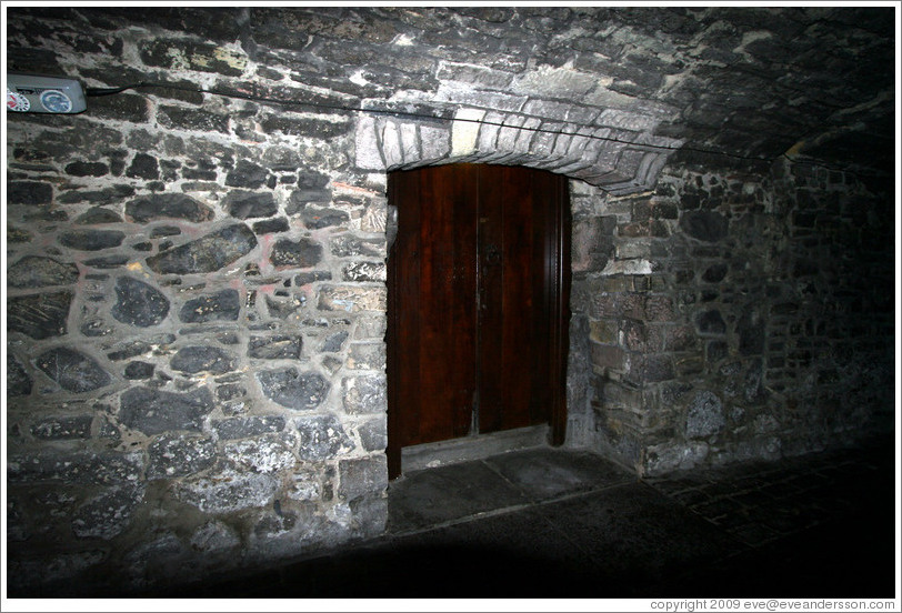 Wooden door in a close (small alley).  Old Town.