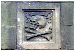 Skull and crossbones.  Greyfriars Kirkyard.  Old Town.