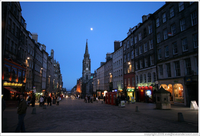 High Street at dusk.  Old Town.