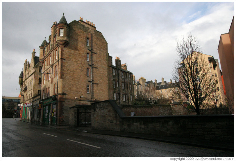 Buildings at Holyrood Road and St. Mary's Street. Old Town. (Photo ID ...