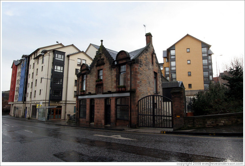 Old and new buildings.  Holyrood Road.  Old Town.