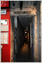 Jackson's Close, off of High Street.  Old Town.