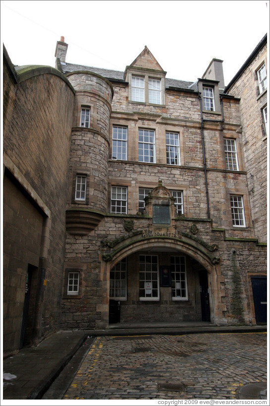 Old building, part of the University of Edinburgh School of Informatics.  Old Town.