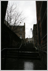 The Vennel, rising from Grassmarket.  Old Town.