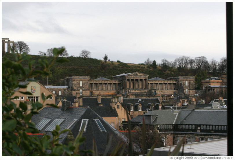 View from stairwell off Viewcraig gardens.  Old Town.