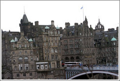 View of Old Town and North Bridge from Old Calton Cemetery.