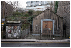 Graffitied shed.  West Port.  Old Town.