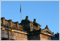 Sphinxes atop the Royal Scottish Academy&#8206; building.  Princes Street.