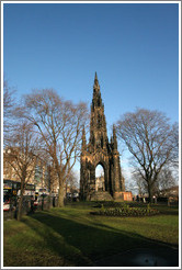 Scott Monument and trees.